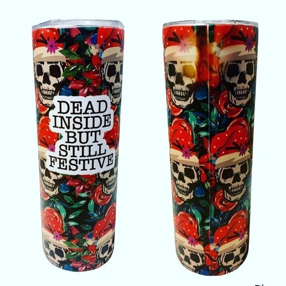 20oz Tumbler, Insulated Stainless Steel Travel Mug | Festive Christmas Design - Picture 1 of 4